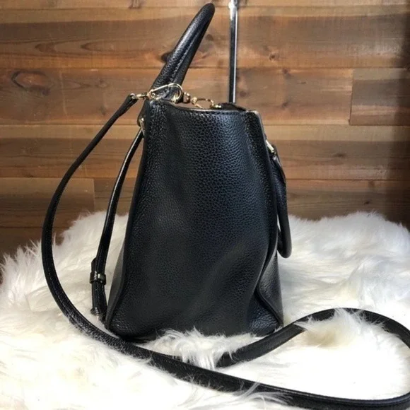 Michael Kors Selby Black Pebbled Leather Satchel
